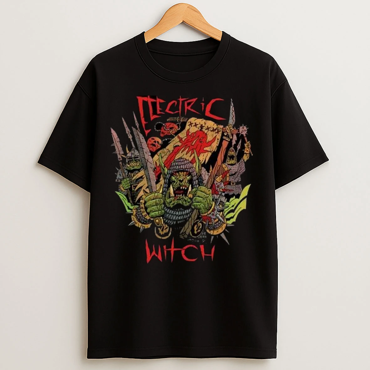 Electric Orc Horde Circle Black T Shirts