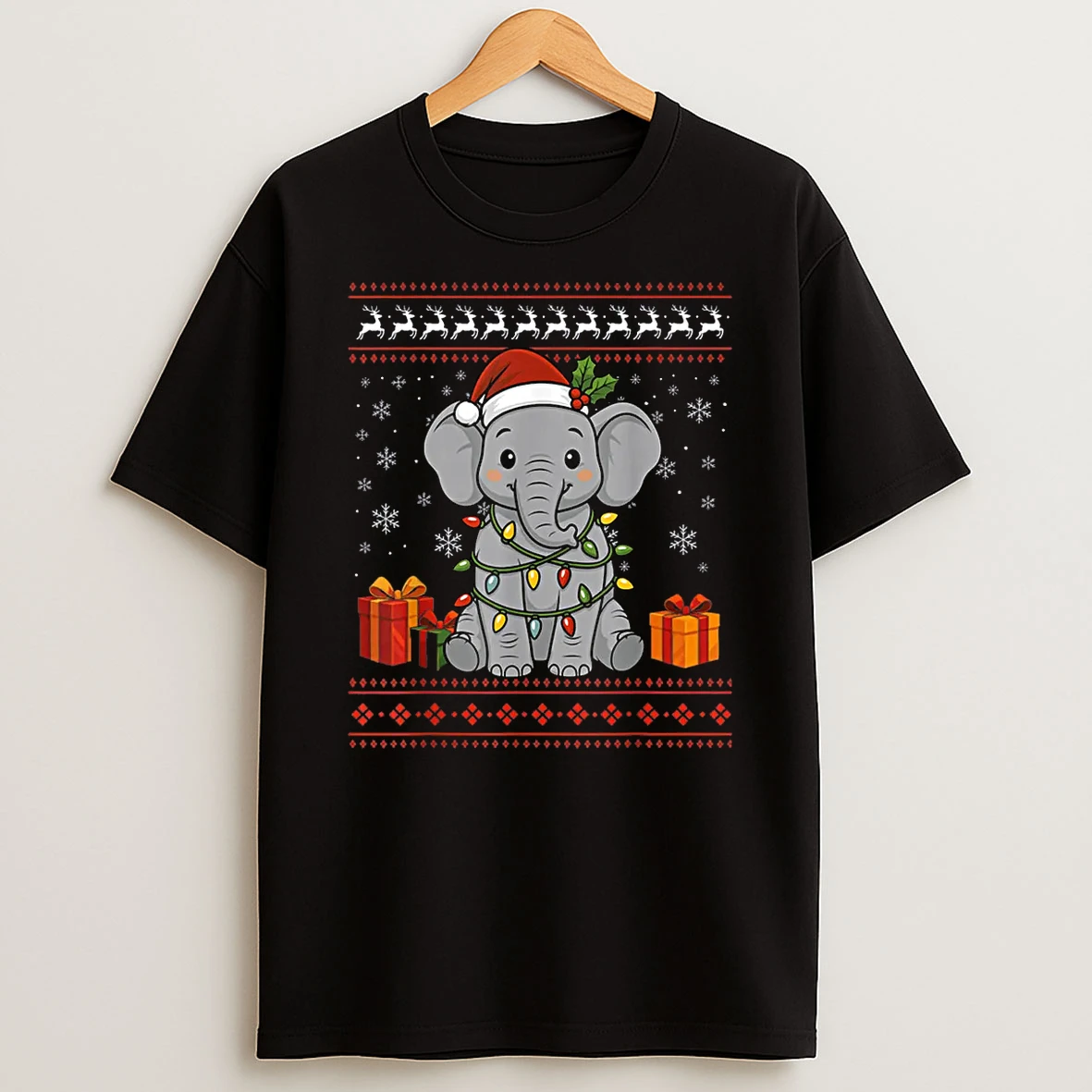 Elephant Christmas Ugly Elephant Shirts