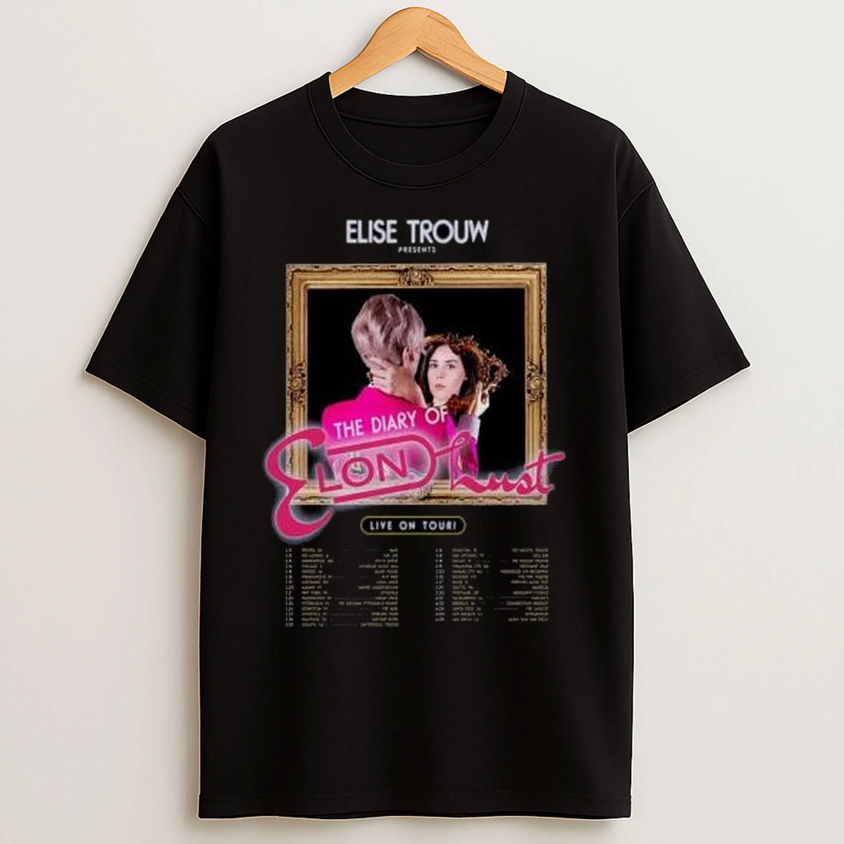 Elise Trouw Us Tour 2026 Circle Black T Shirts