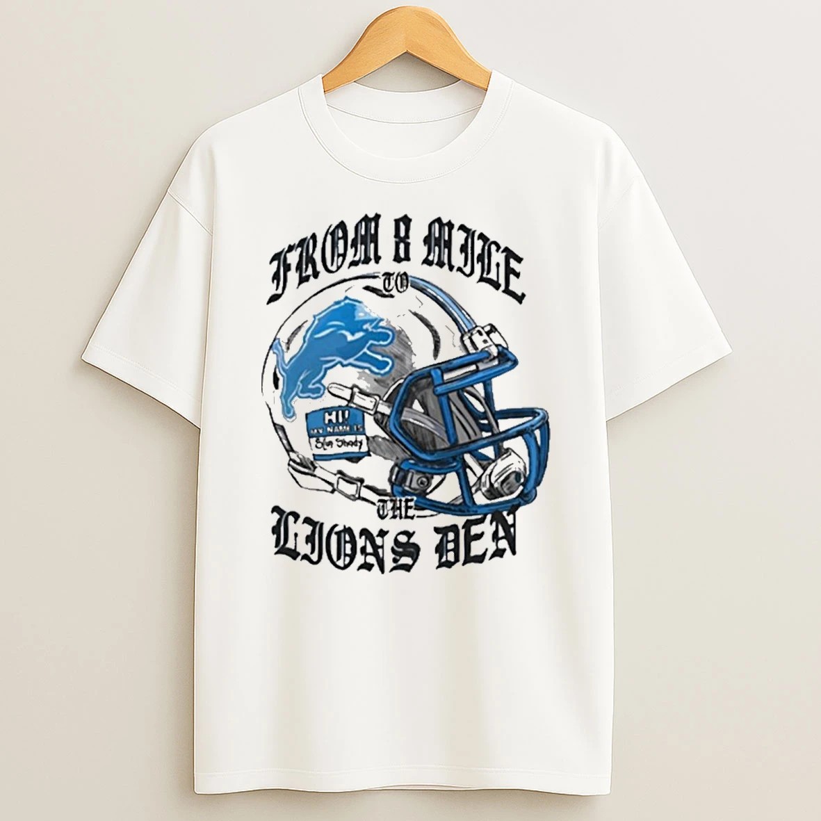 Eminem X Detroit Lions Nfl From 8 Mile To The Lions Den Helmet 2025 Shirts