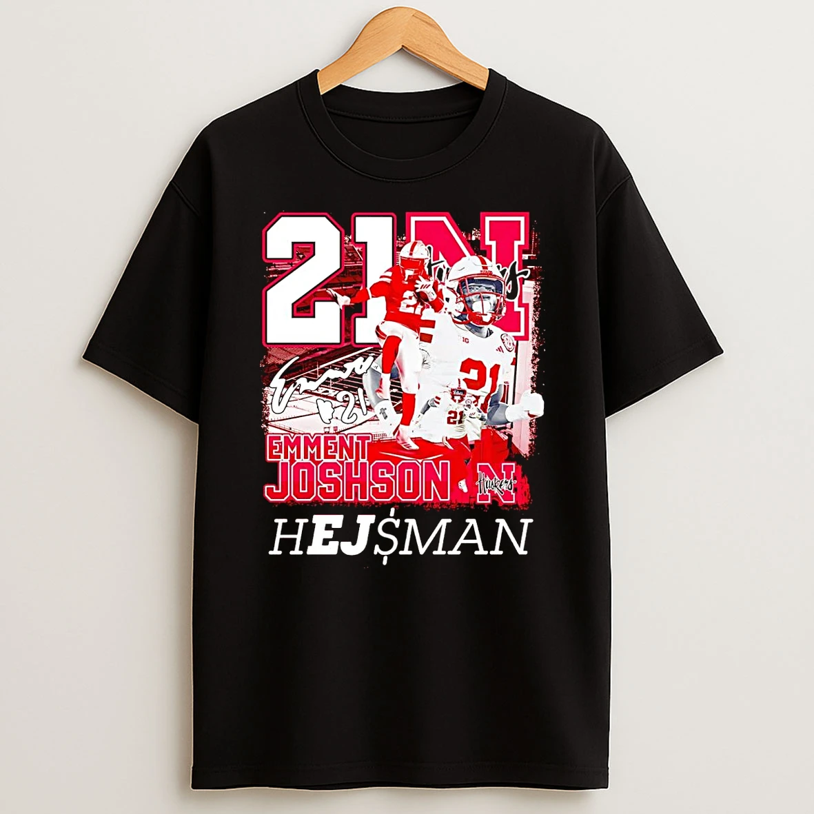 Emmett Johnson 21 Hejsman Nebraska Shirts