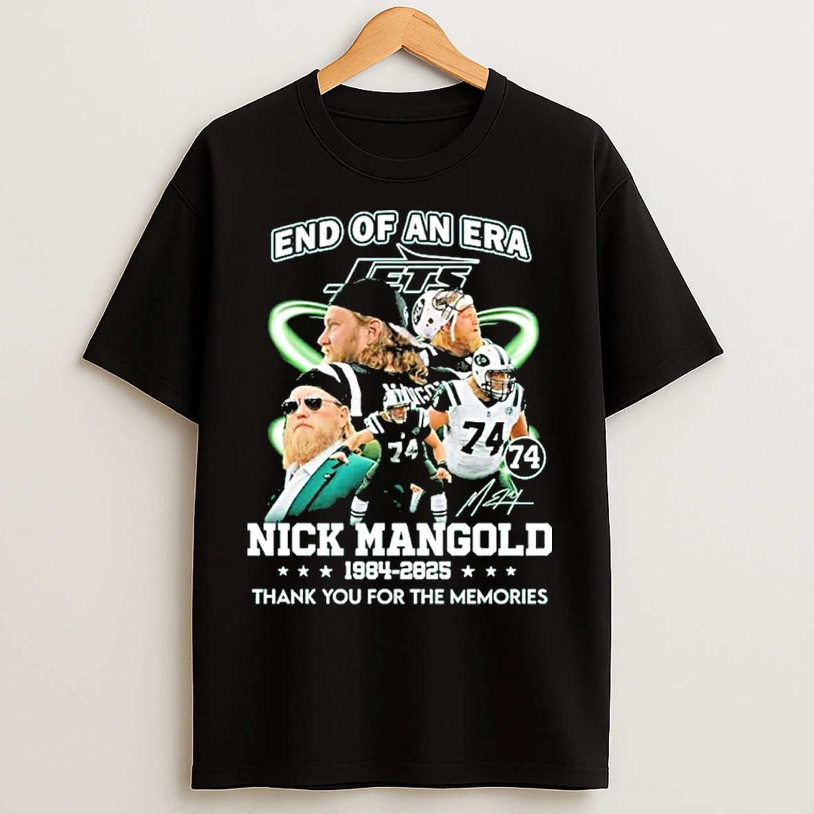 End Of An Era Kets Logo Nick Mangold 1984 2825 Thank You For The Memories T Shirts
