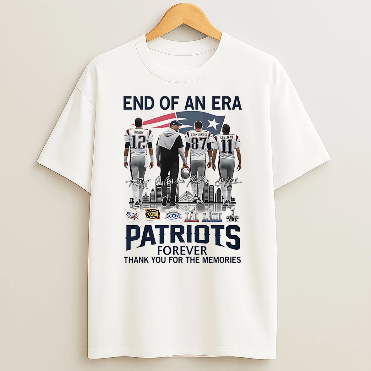 End Of An Era New England Patriots Forever Thank You For The Memories Shirts
