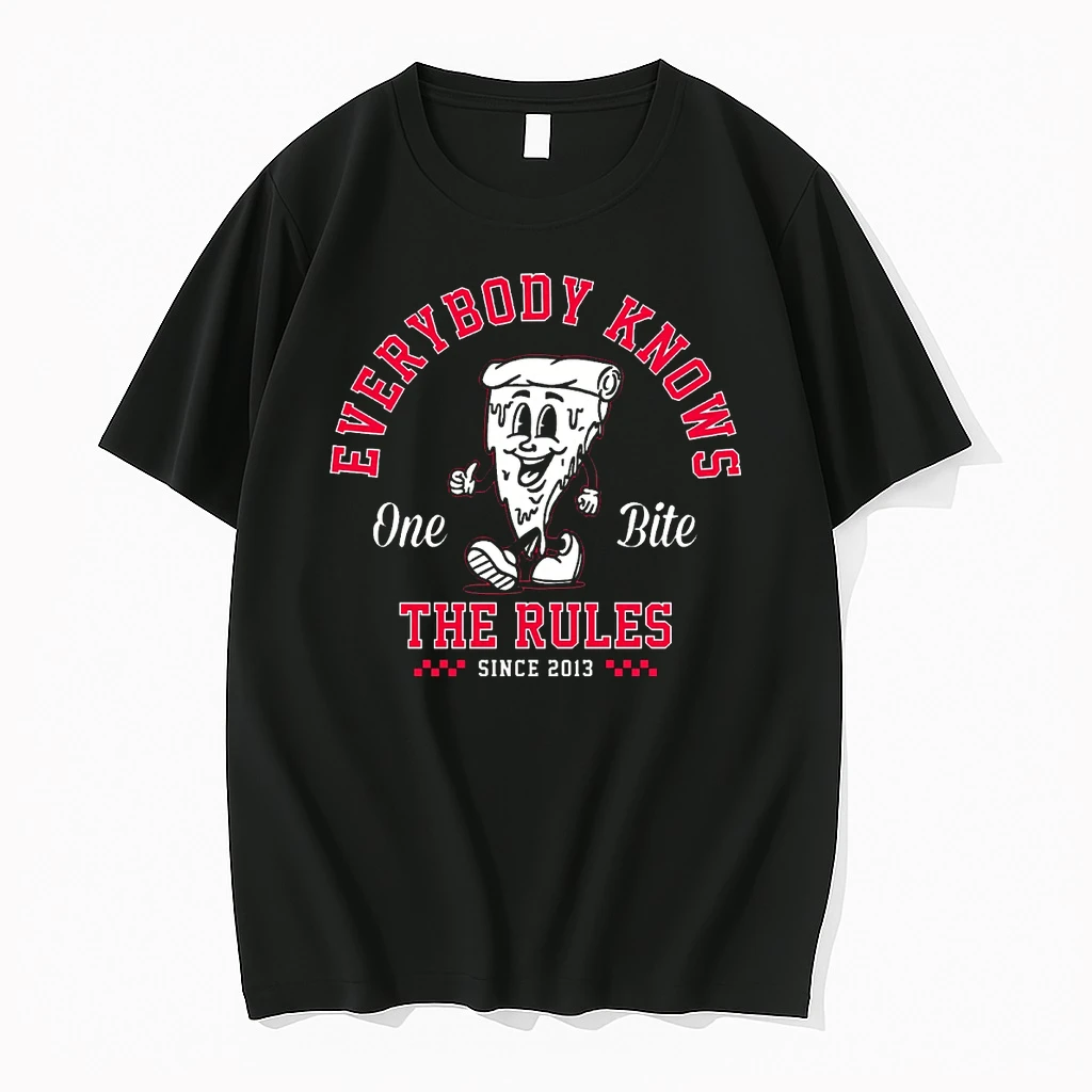 Everybody Knows One Bite The Rules Since 2013 Pizza Mascot Shirts
