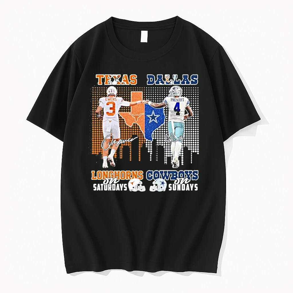 Ewers Texas On Saturdays And Prescott Cowboys On Sundays Shirts