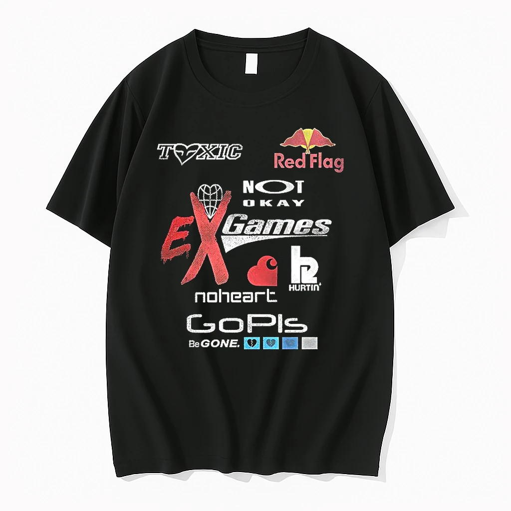 Ex Games Toxic Red Flag Noheart Gopis Be Gone Logo Shirts