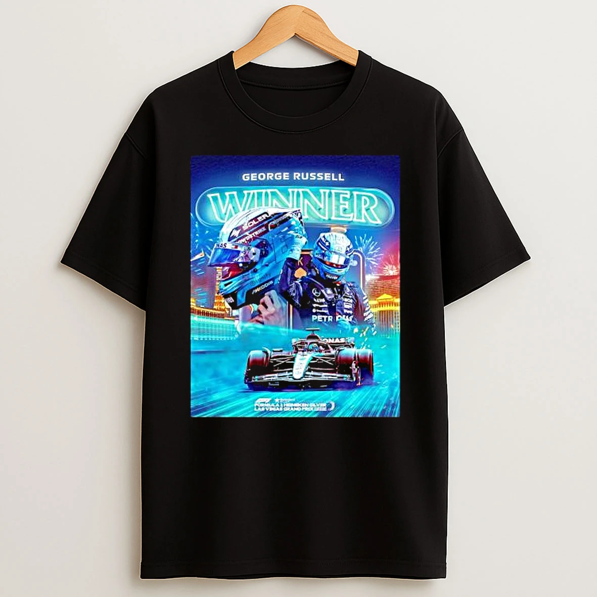 F1 Las Vegas George Russell Winner Shirts