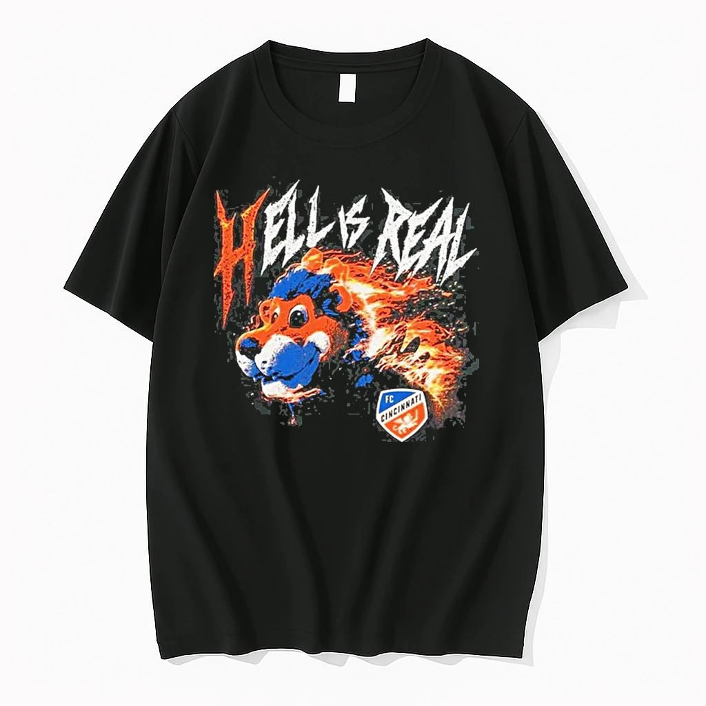 Fc Cincinnati Hell Is Real Retro Flame Shirts