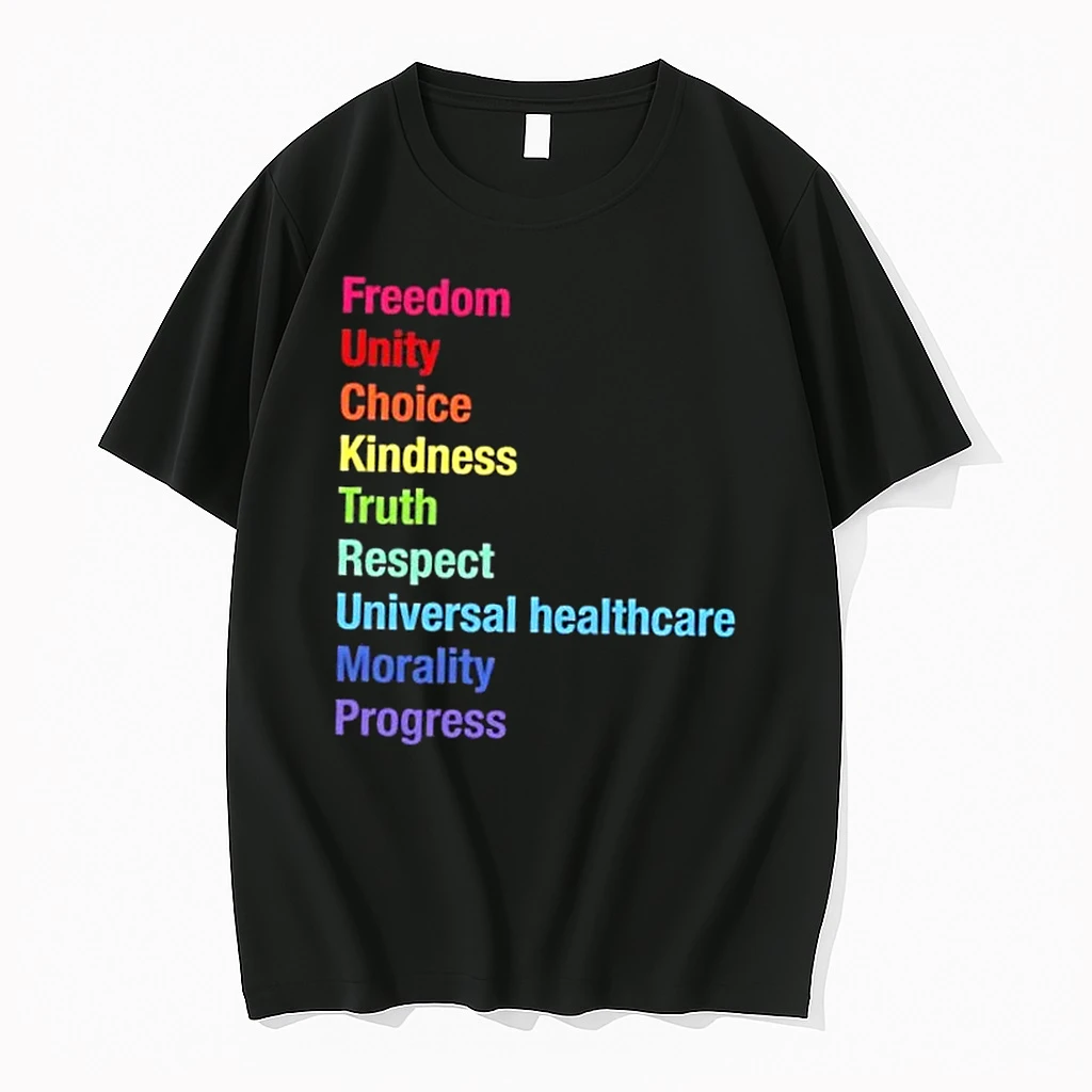 Fdt Freedom Unity Choice Kindness Truth Respect Universal Healthcare Morality Progress Shirts
