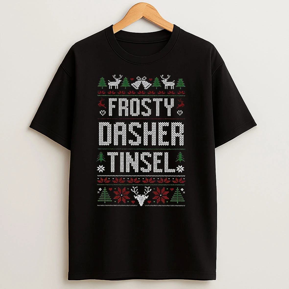 Fdt Subtle Anti Trump Ugly Christmas Frosty Dasher Tinsel T Shirts