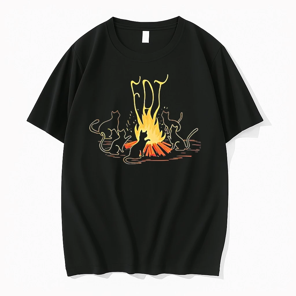 Fdt Cats Warming Up By The Campfire Shirts