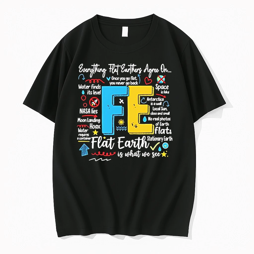 Fe Flat Earth The Surrounding Phrases List Shirts