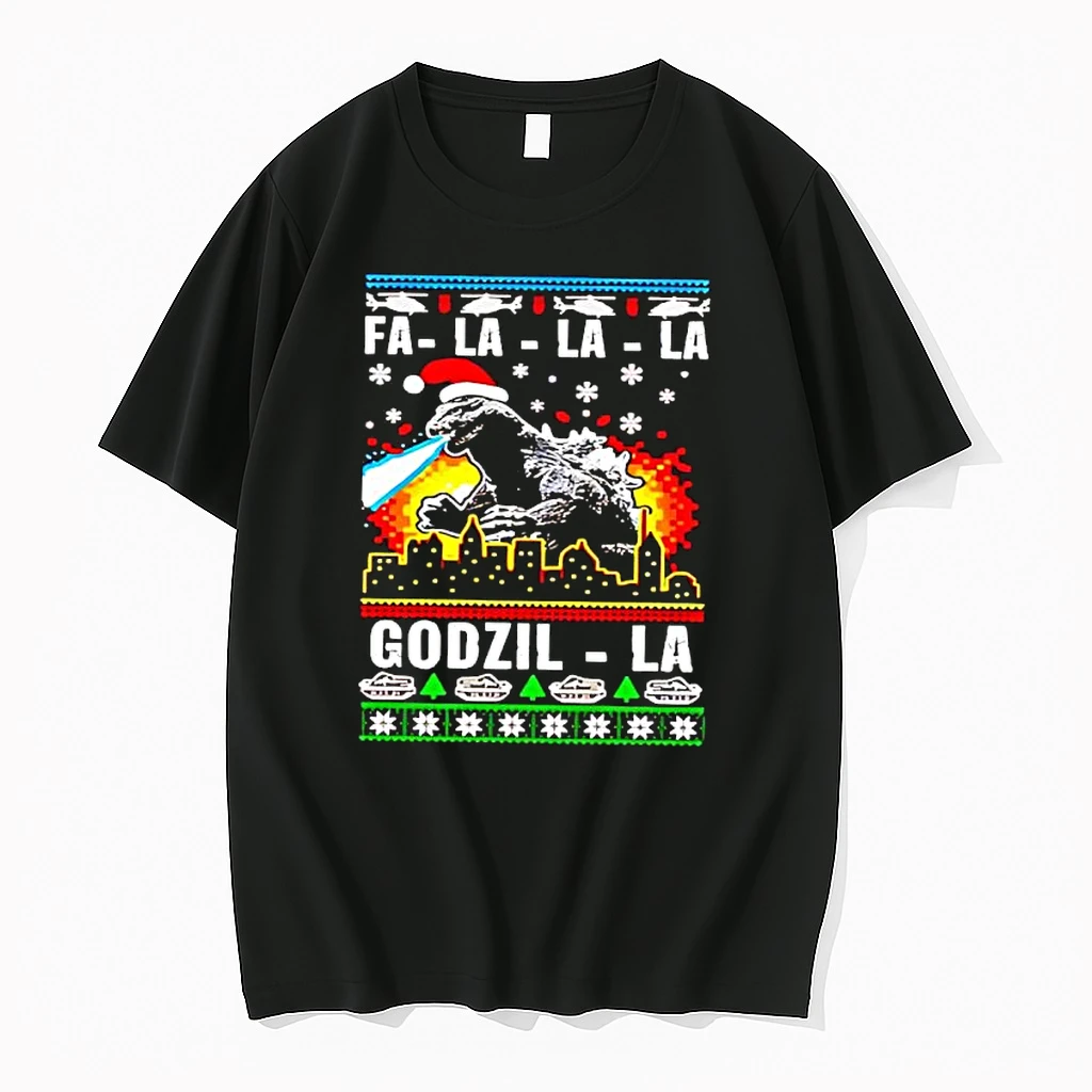 Fa La La La Godzilla Christmas Vintage Shirts