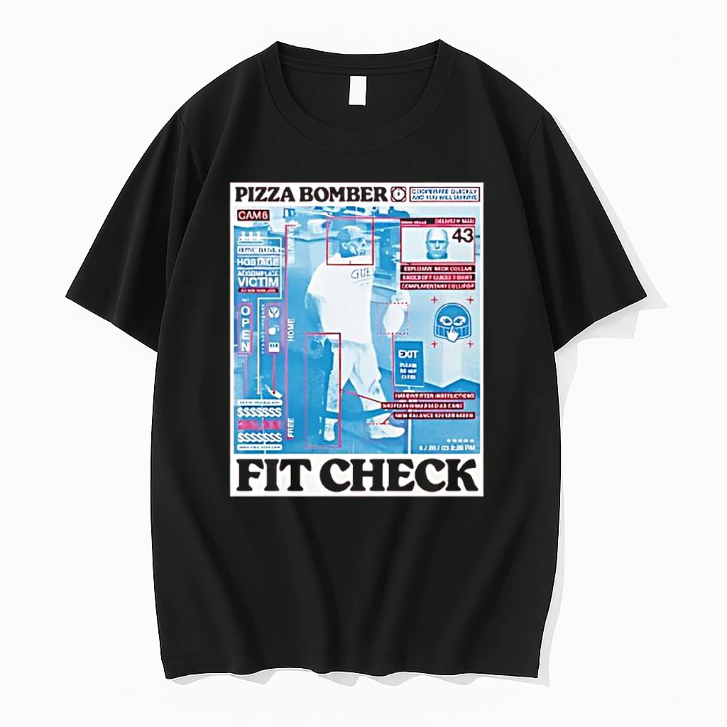 Faceless X Podawful Pizza Bomber Fit Check Shirts