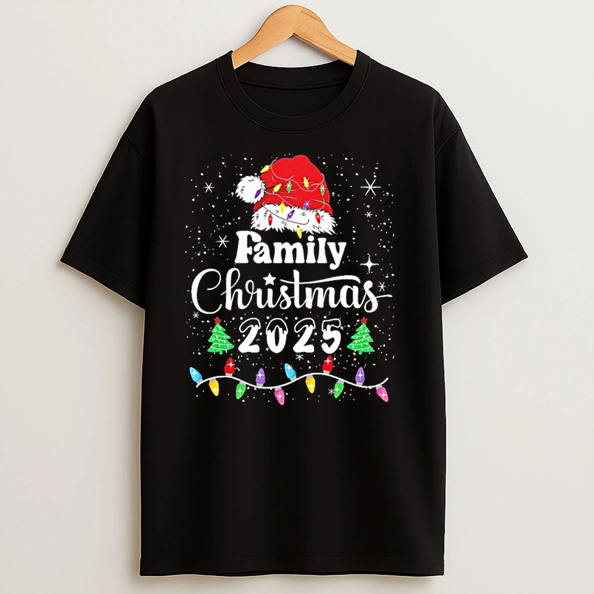 Family Christmas 2025 Light Santa T Shirts