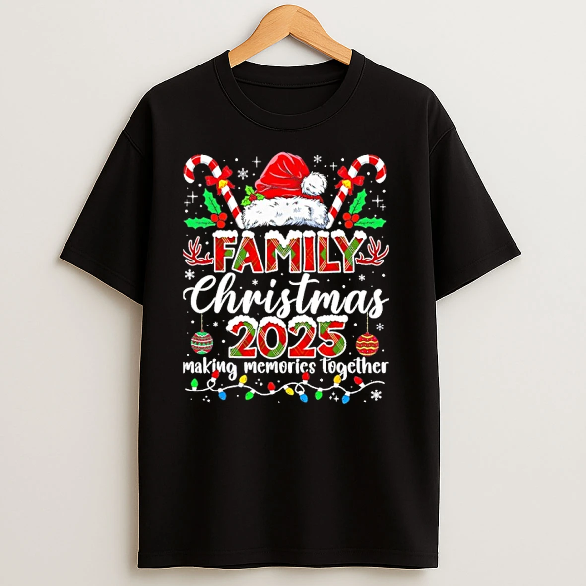 Family Christmas 2025 Making Memories Together Light T Shirts