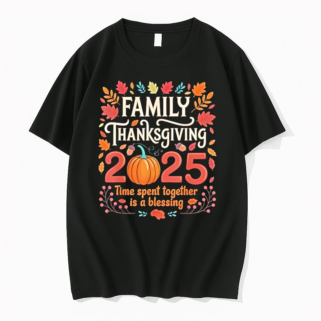 Family Thanksgiving 2025 Time Spent Together Is A Blessing Shirts