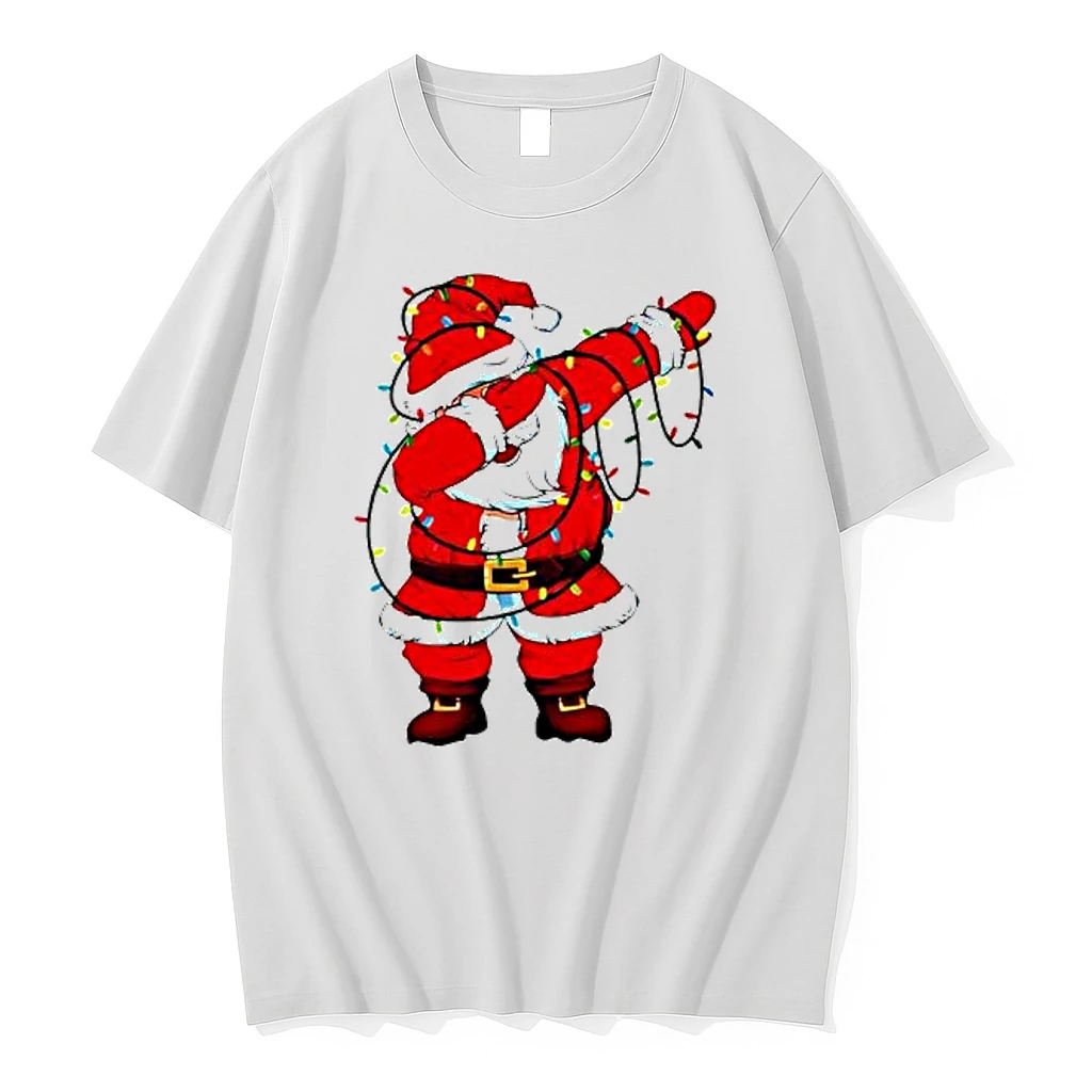 Family Xmas Dabbing Santa Christmas Lights Snow Shirts