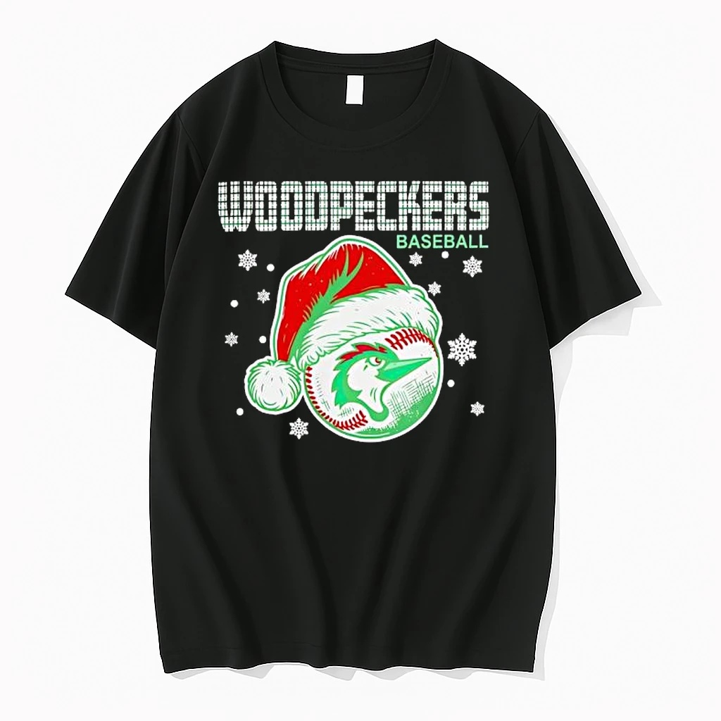 Fayetteville Woodpeckers Santa Hat Baseball Christmas Shirts