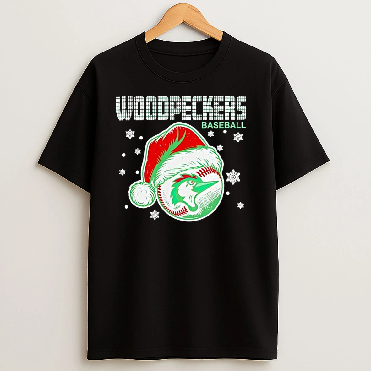 Fayetteville Woodpeckers Santa Hat Baseball Christmas T Shirts