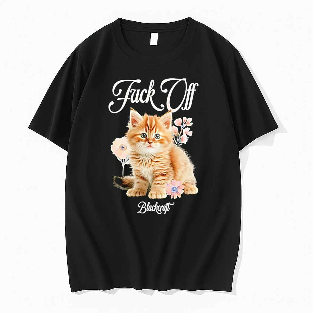 Fck Off Cat Flower Shirts