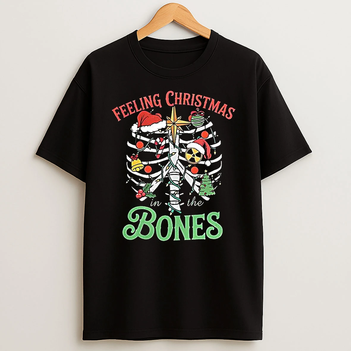Feeling Christmas In The Bones Ribcage Shirts
