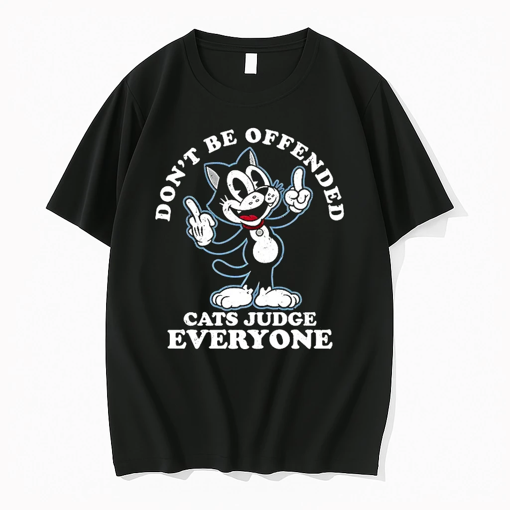 Felix The Cat Dont Be Offended Cats Judge Everyone Cartoon Shirts