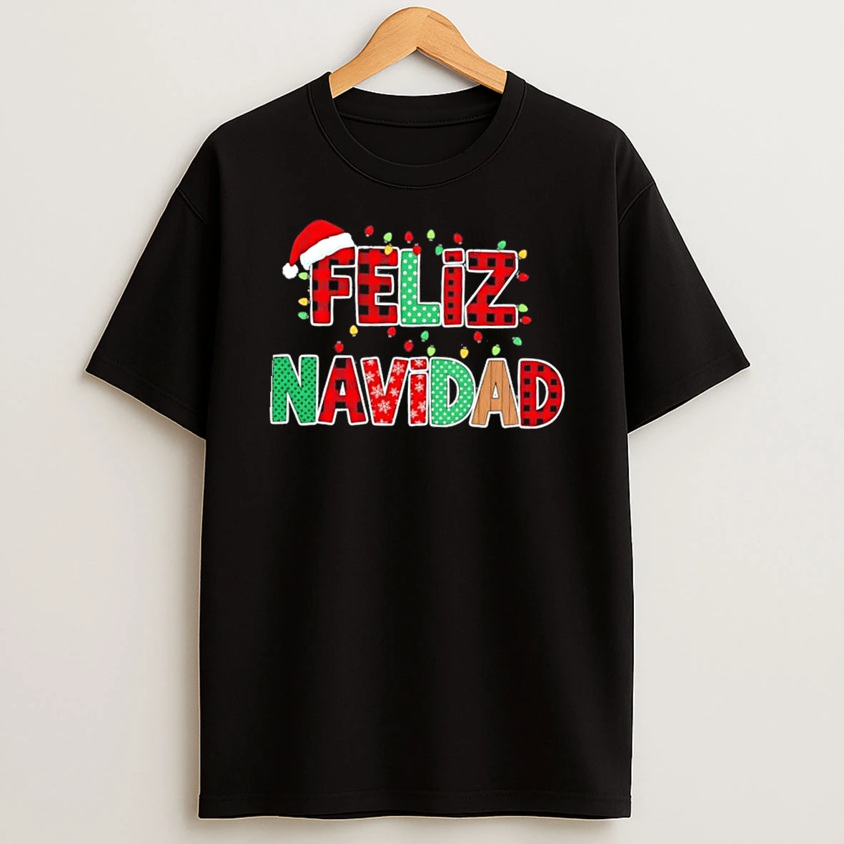 Feliz Navidad Santa Hat Merry Christmas Shirts