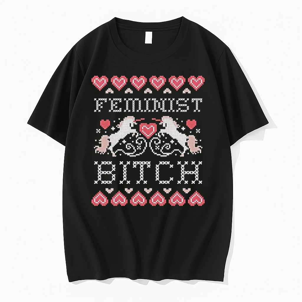 Feminist Bitch Unicorn Ugly Christmas Shirts