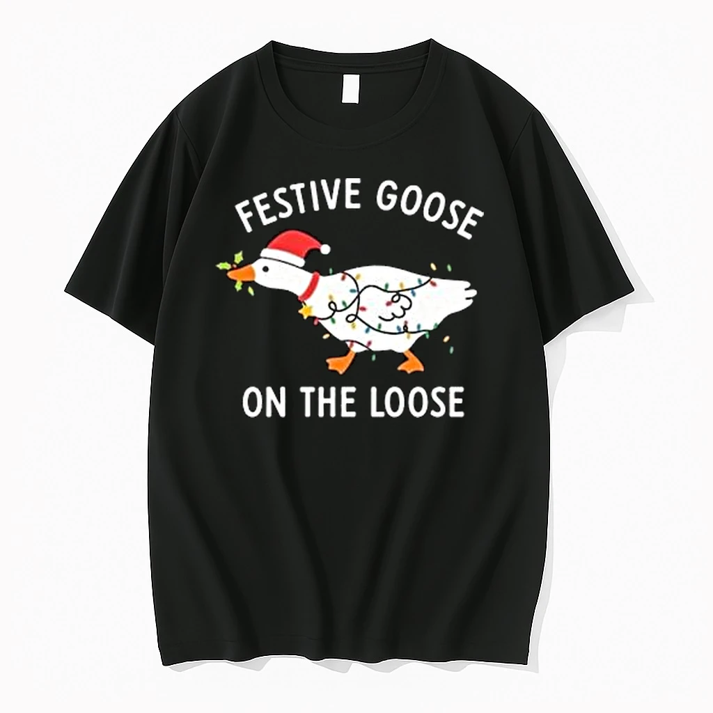 Festive Goose On The Loose Christmas 2025 Shirts