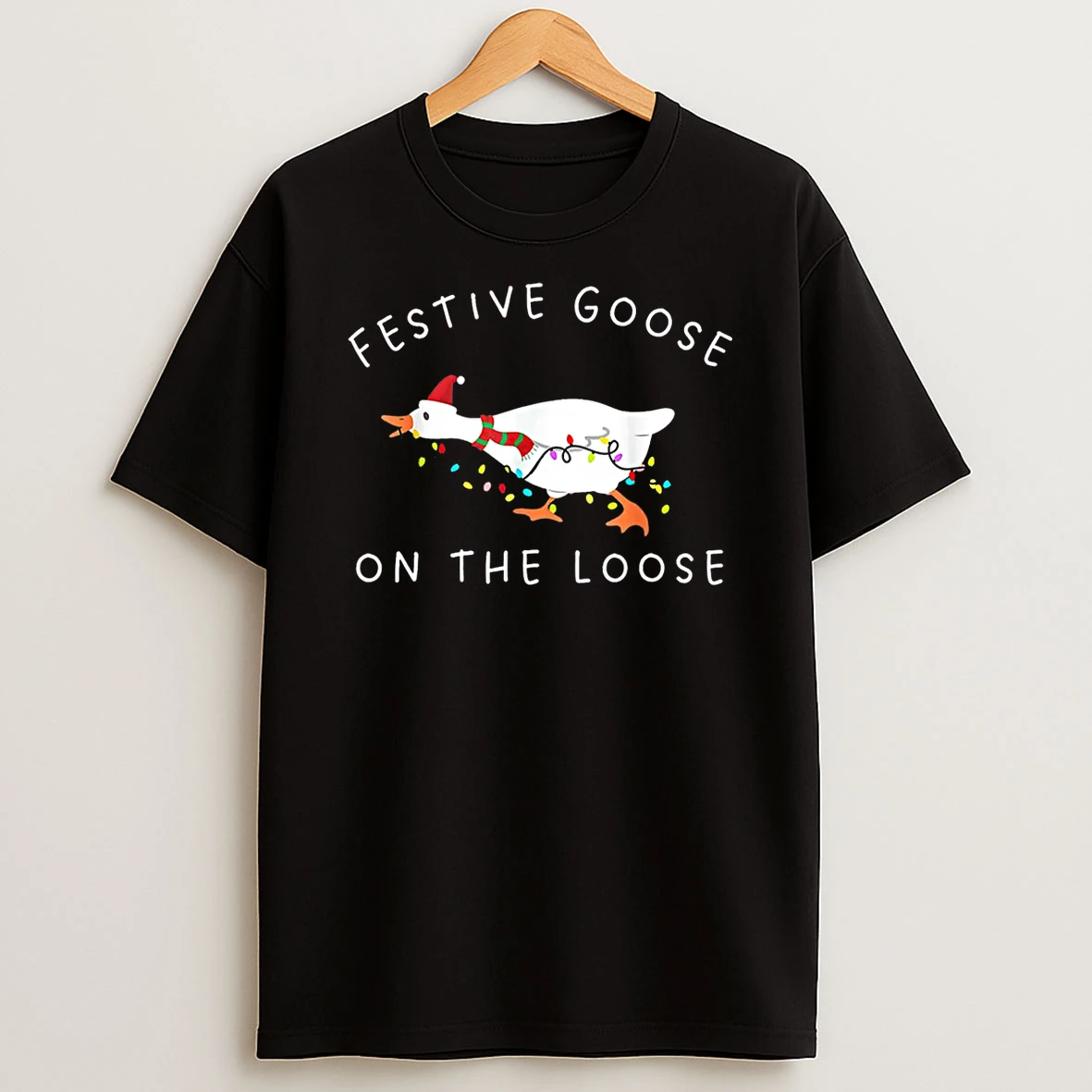 Festive Goose On The Loose Christmas Retro Shirts