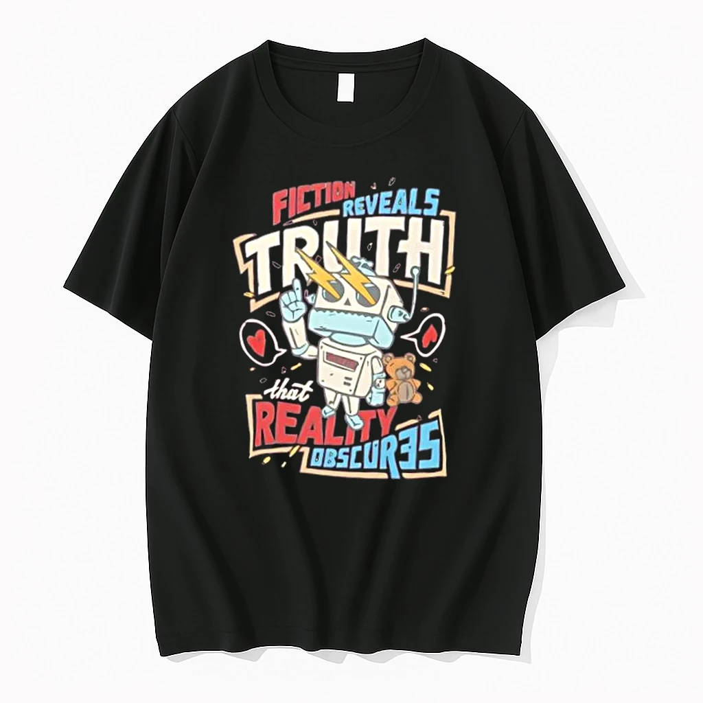 Fiction Reveals Truth Sci Fi Robot Shirts