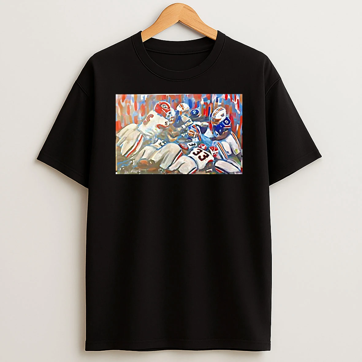 Fierce Battle On The Field Power Passion And Glory Collide In Motion American Football Shirts