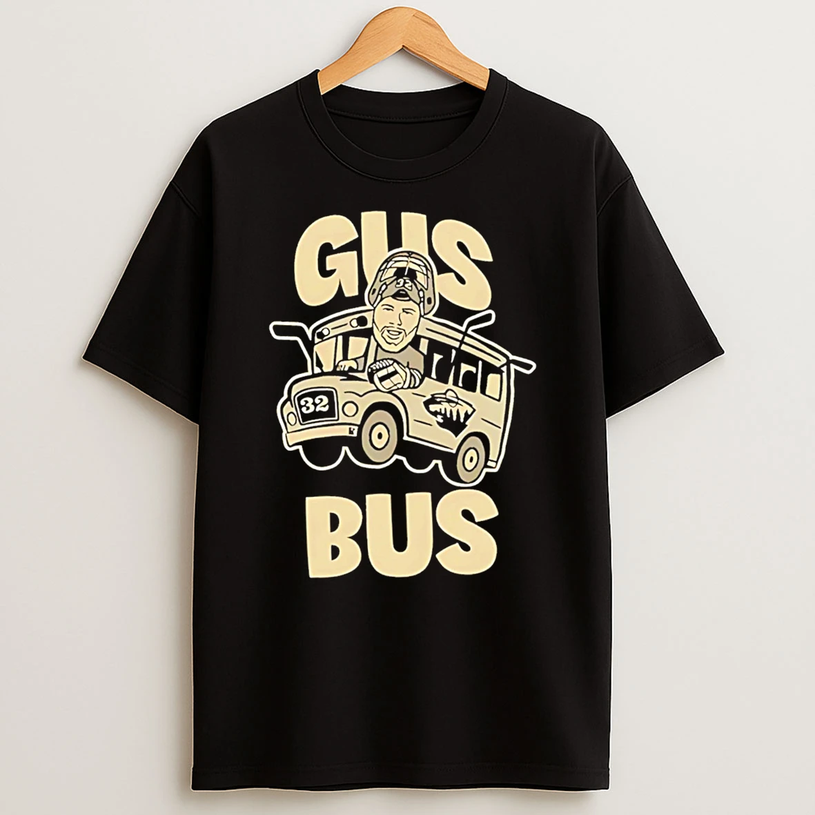 Filip Gustavsson Gus Bus Minnesota Wild Cartoon Shirts