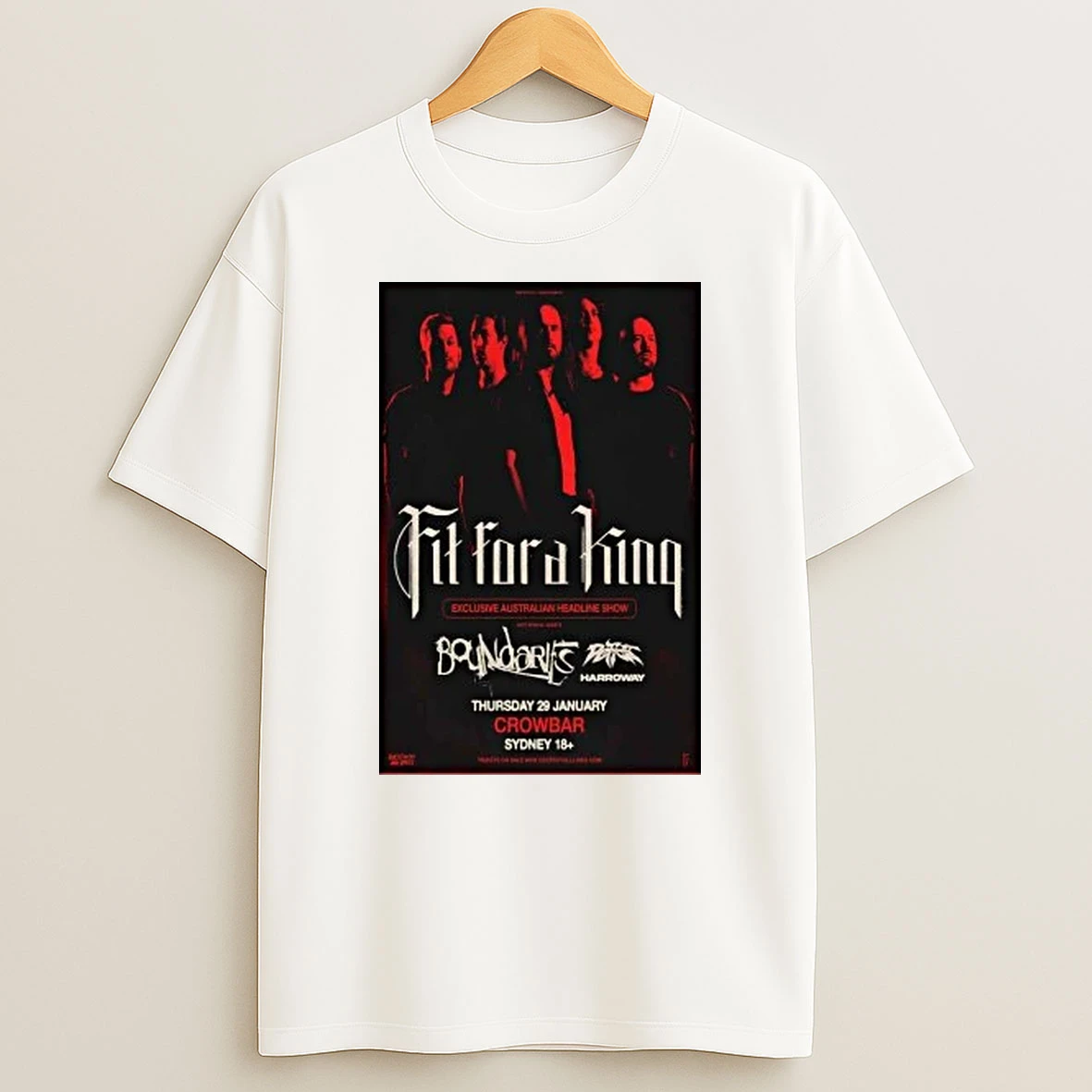 Fit For A King 29 Jan 2026 Exclusive Sydney Headline Show Shirts