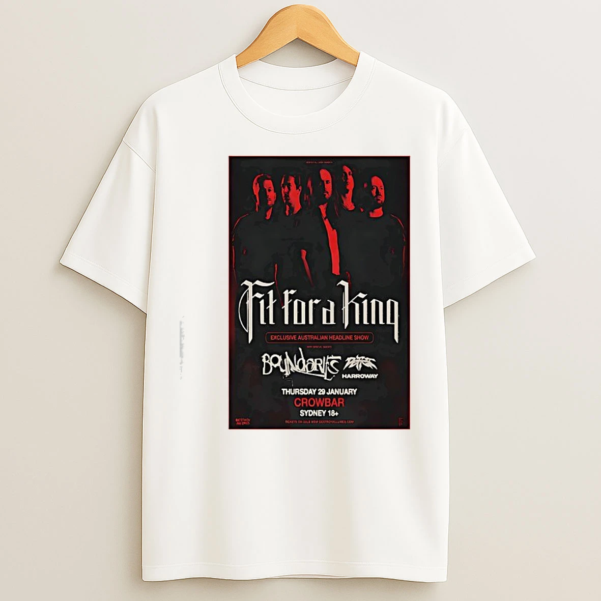 Fit For A King Exclusive Sydney Headline 29 Jan 2026 Event Sydney Nsw T Shirts