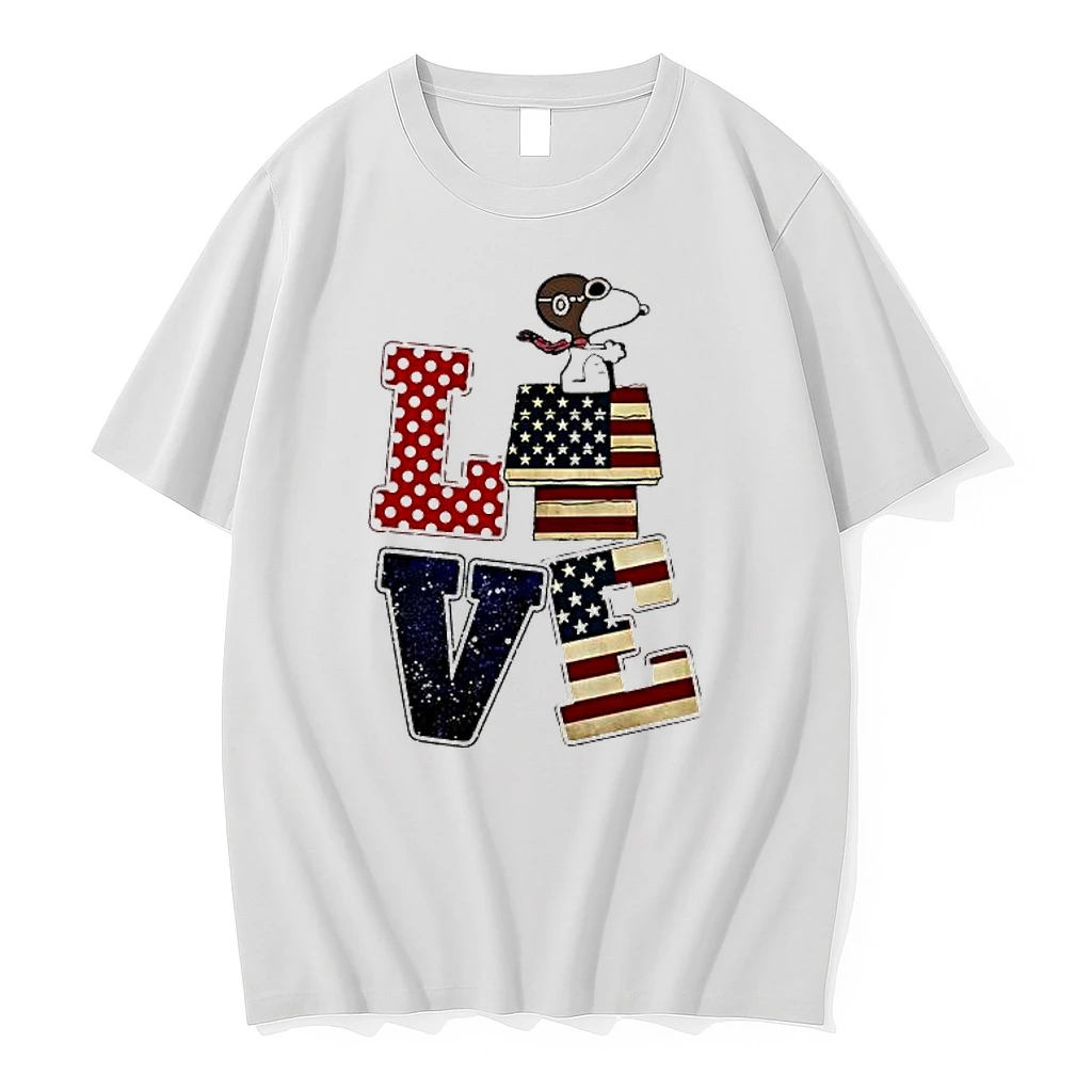 Flag Amercan Love Snoopy Shirts
