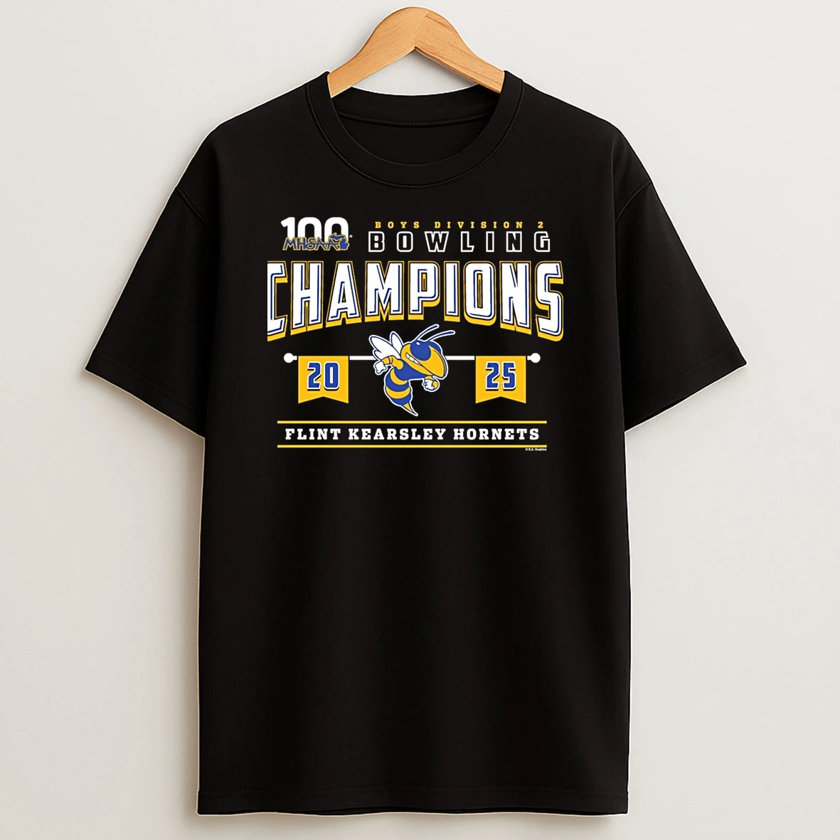 Flint Kearsley Hornets 2025 Boys Bowling D2 Champions Shirts