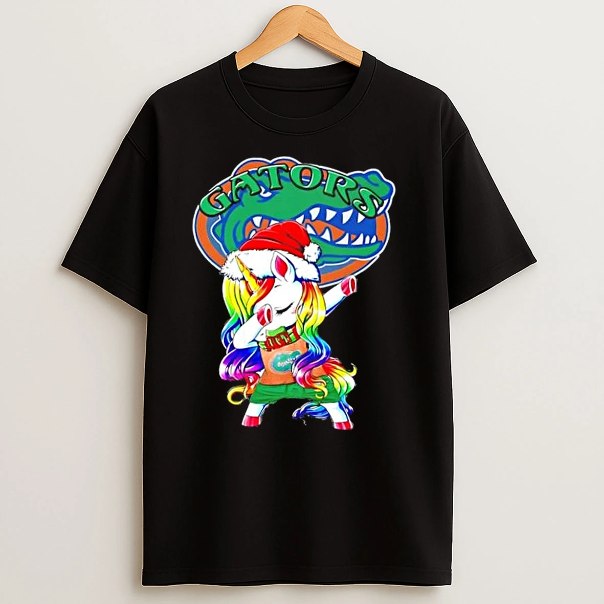 Florida Gators Football X Unicorn Santa Hat Dabbing Merry Christmas T Shirts