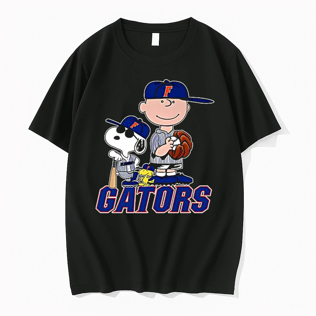 Florida Gators Snoopy Charlie Brown Woodstock Baseball Shirts