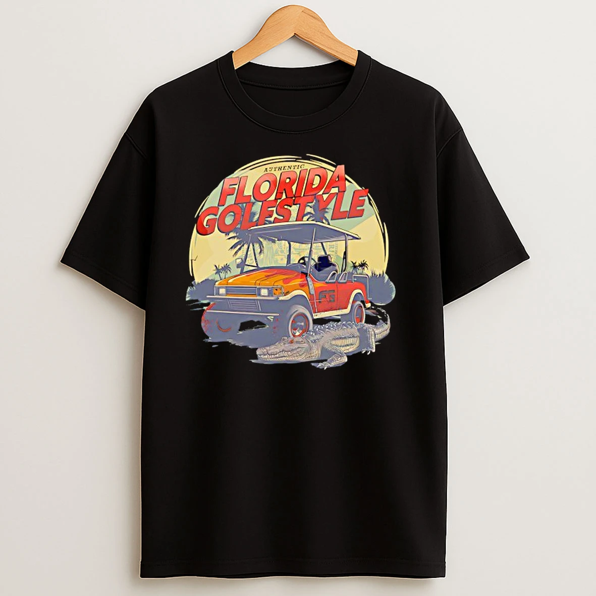 Florida Golfstyle Car Golf Crocodile T Shirts
