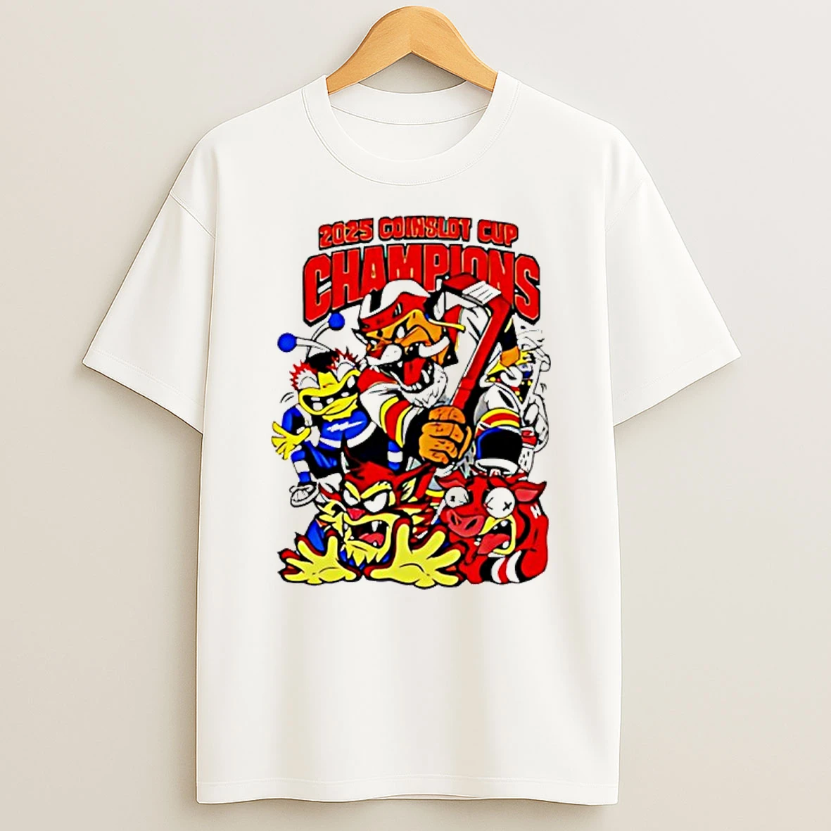 Florida Panthers 2025 Coinslot Cup Champions Mascot Shirts