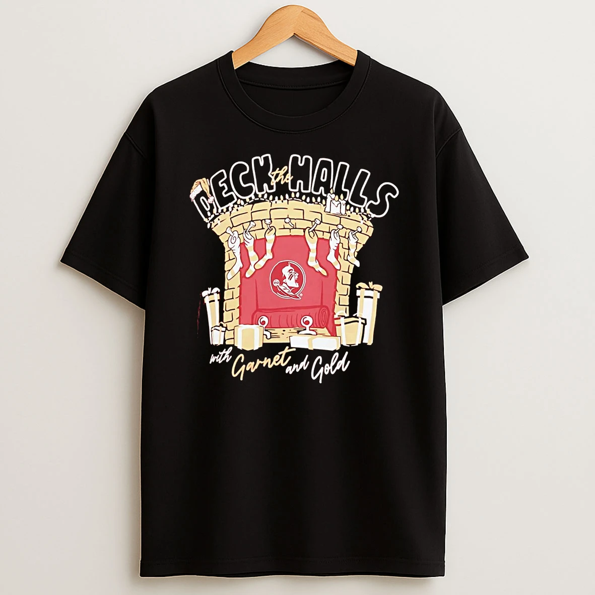 Florida State Seminoles Deck The Halls With Garnet And Gold Christmas Shirts