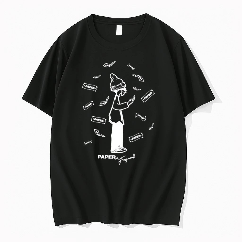 Foos Get Paper Black Shirts