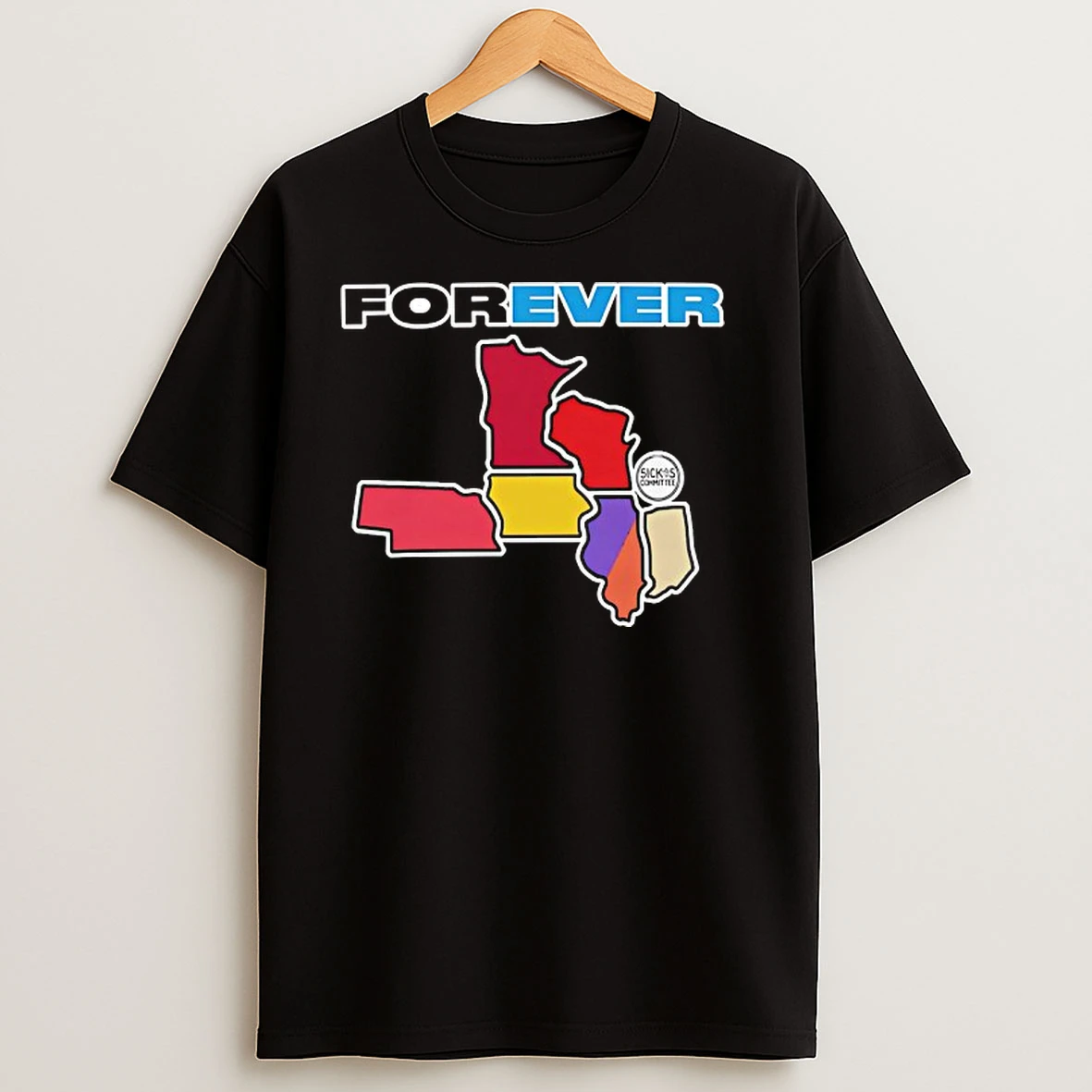 Forever Map Of Several Us States T Shirts
