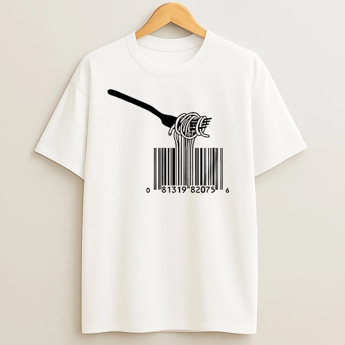Fork Twisting Spaghetti Barcodes T Shirts
