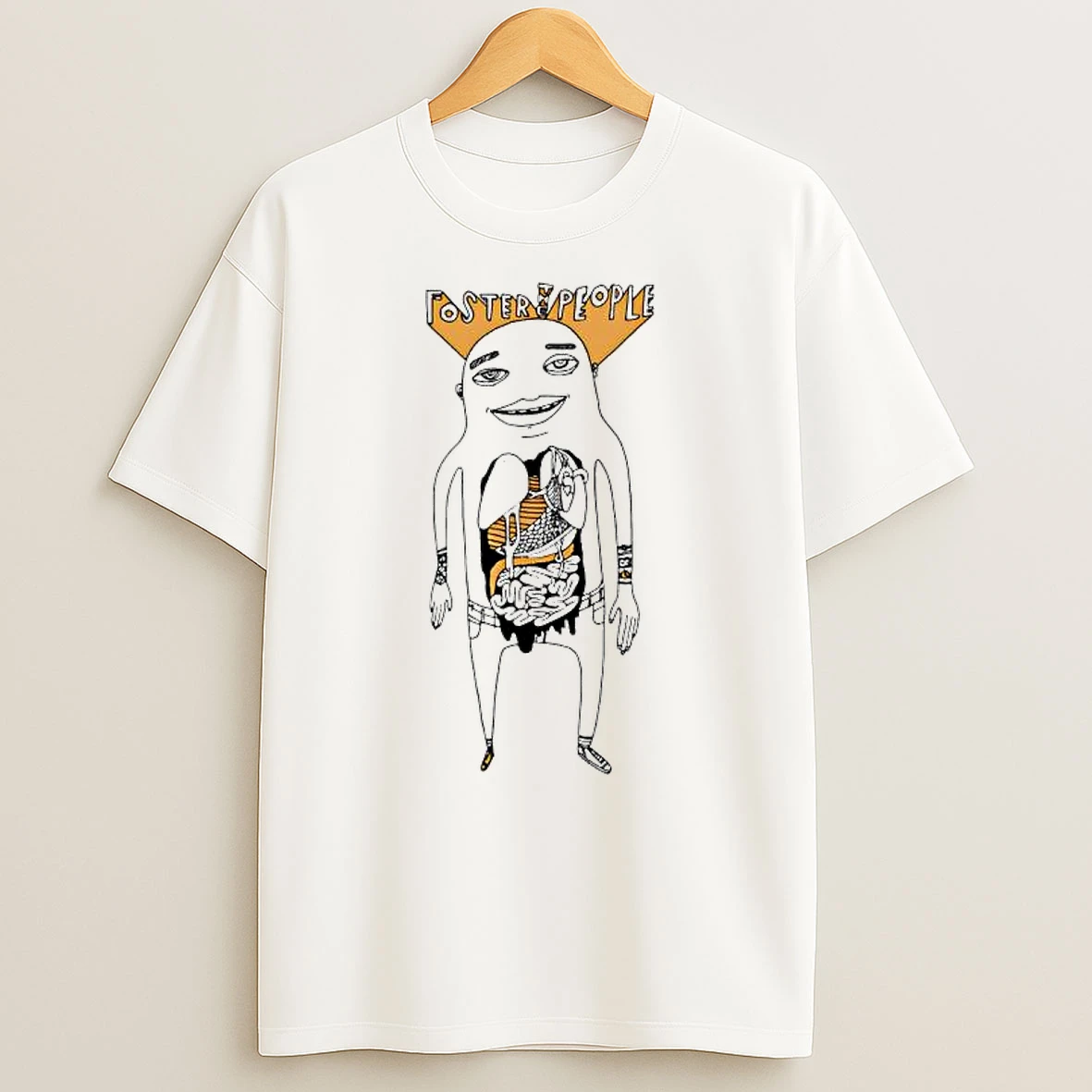 Foster The People Yellow Organ Graphic Shirts