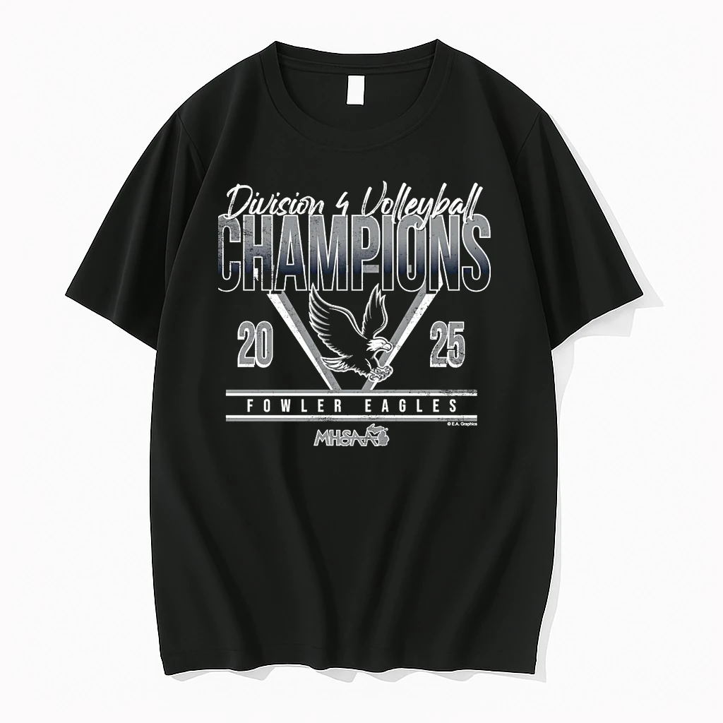Fowler Eagles 2025 Volleyball D4 Champions Shirts