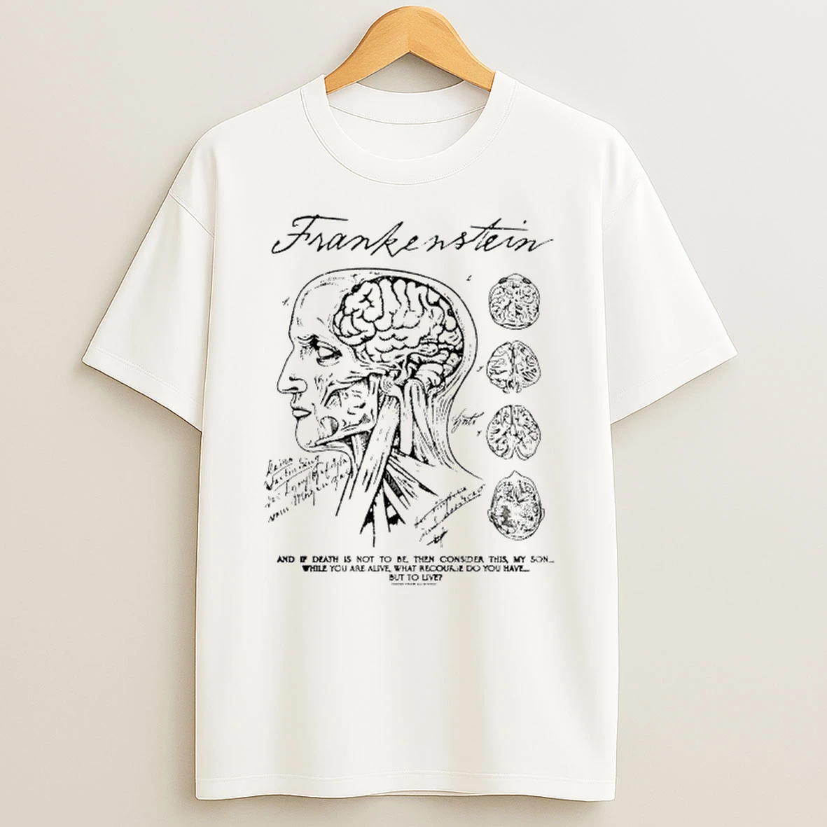 Frankenstein Anatomy Drawing Shirts
