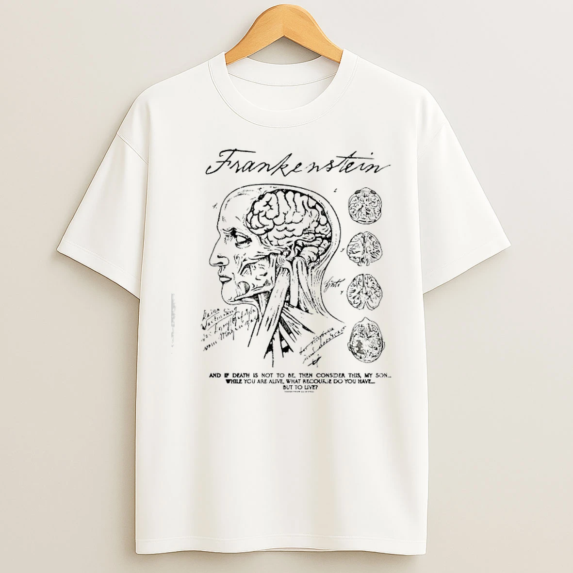 Frankenstein Anatomy Drawing T Shirts